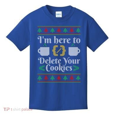 Delete Cookies Ugly Sweater Christmas Sweater Xmas Gift Kids T-Shirt