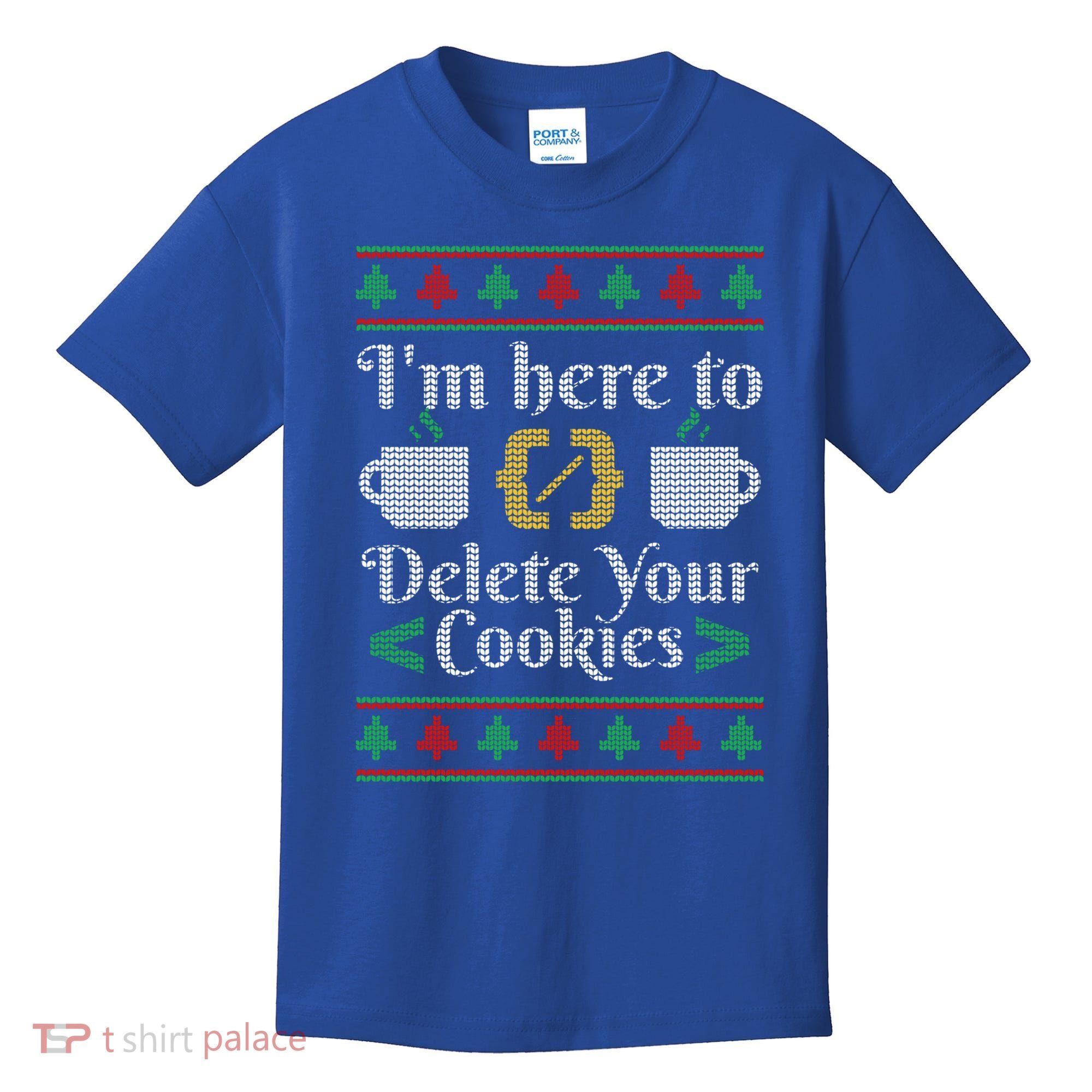 Delete Cookies Ugly Sweater Christmas Sweater Xmas Gift Kids T-Shirt