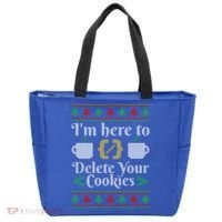 Delete Cookies Ugly Sweater Christmas Sweater Xmas Gift Tote Bag thumb 0
