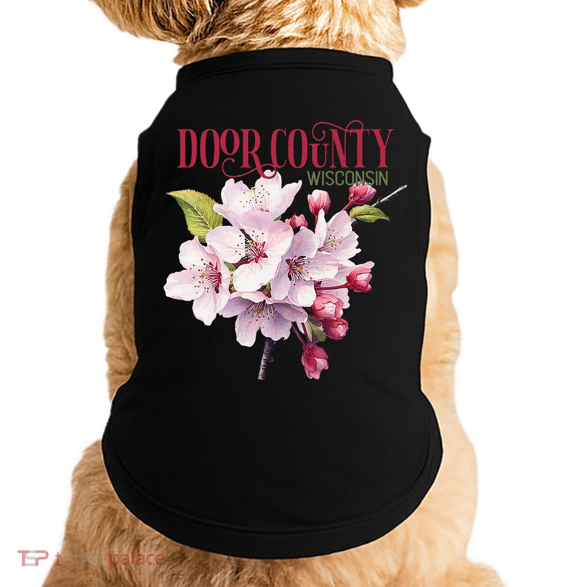 Door County Wisconsin Cherry Blossoms Festival Cherries Doggie Tank