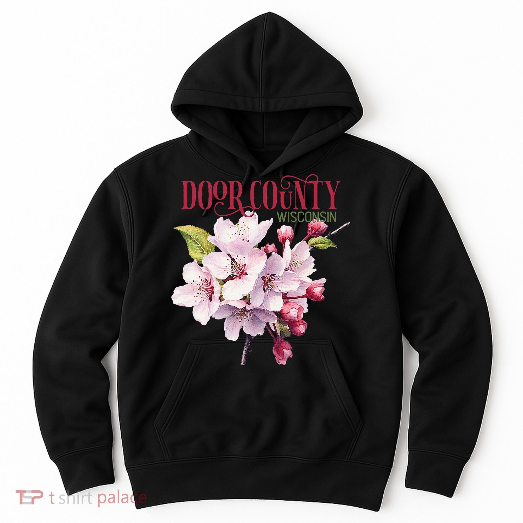 Door County Wisconsin Cherry Blossoms Festival Cherries Hoodie