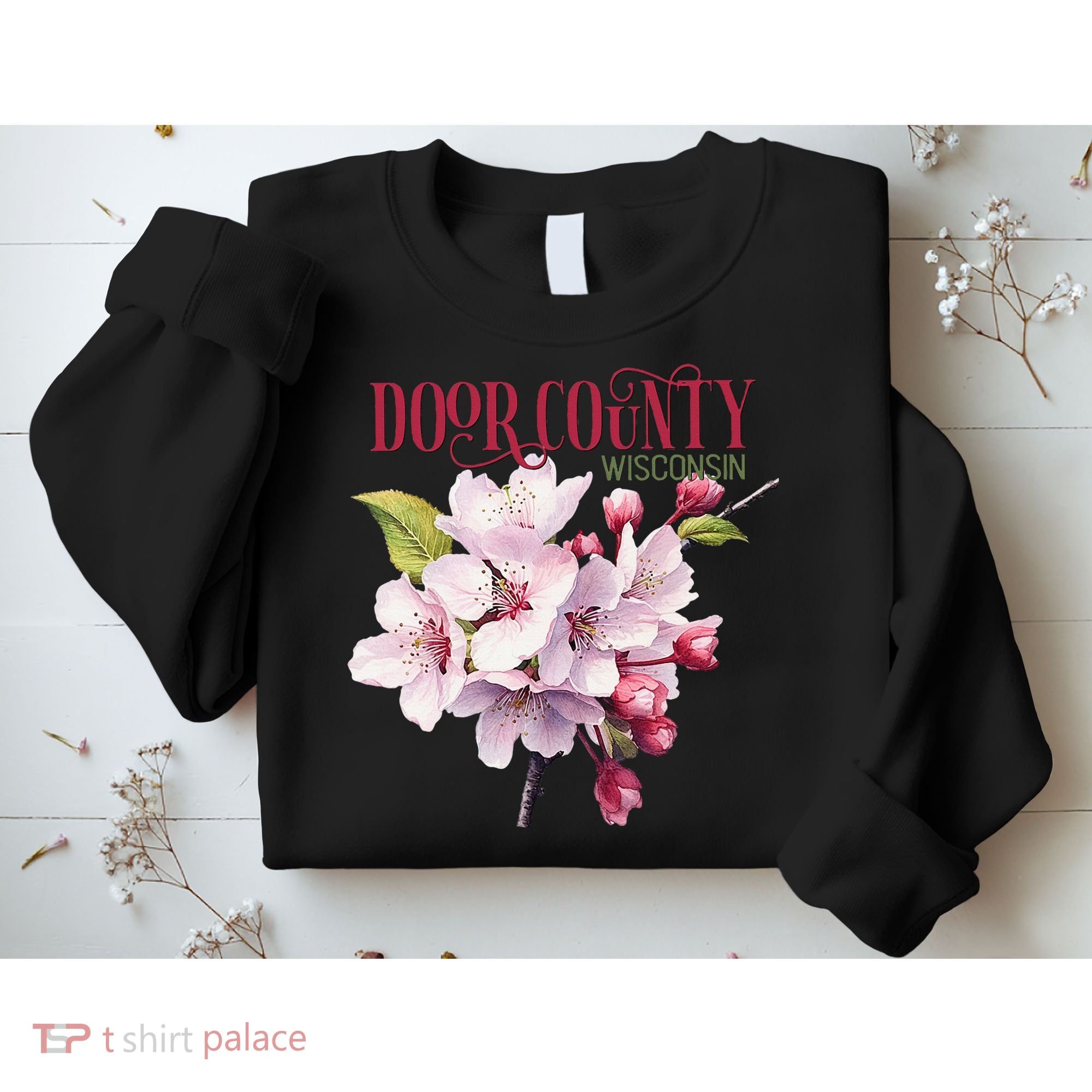 Door County Wisconsin Cherry Blossoms Festival Cherries Sweatshirt