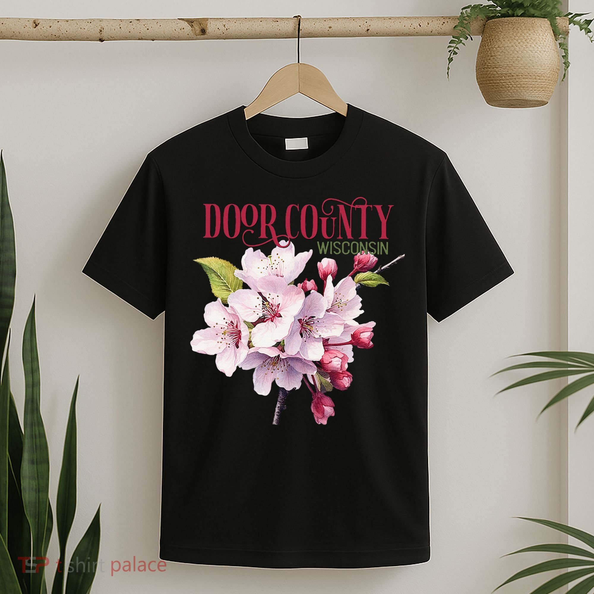 Door County Wisconsin Cherry Blossoms Festival Cherries T-Shirt
