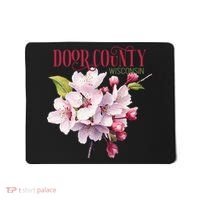 Door County Wisconsin Cherry Blossoms Festival Cherries Mousepad thumb 0