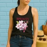 Door County Wisconsin Cherry Blossoms Festival Cherries Women's Tank Top thumb 2