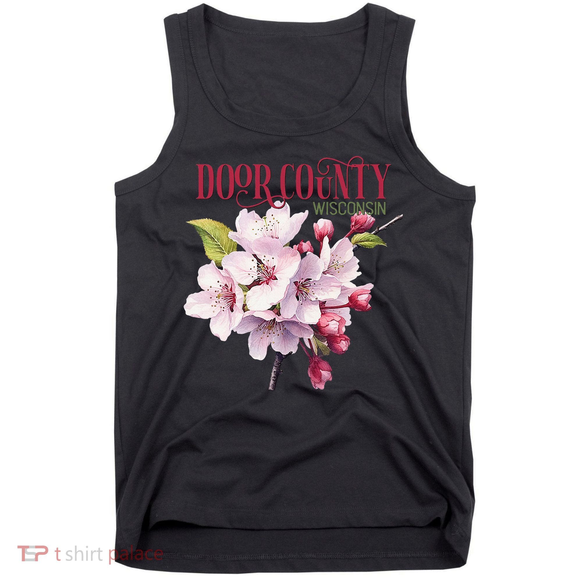 Door County Wisconsin Cherry Blossoms Festival Cherries Tank Top