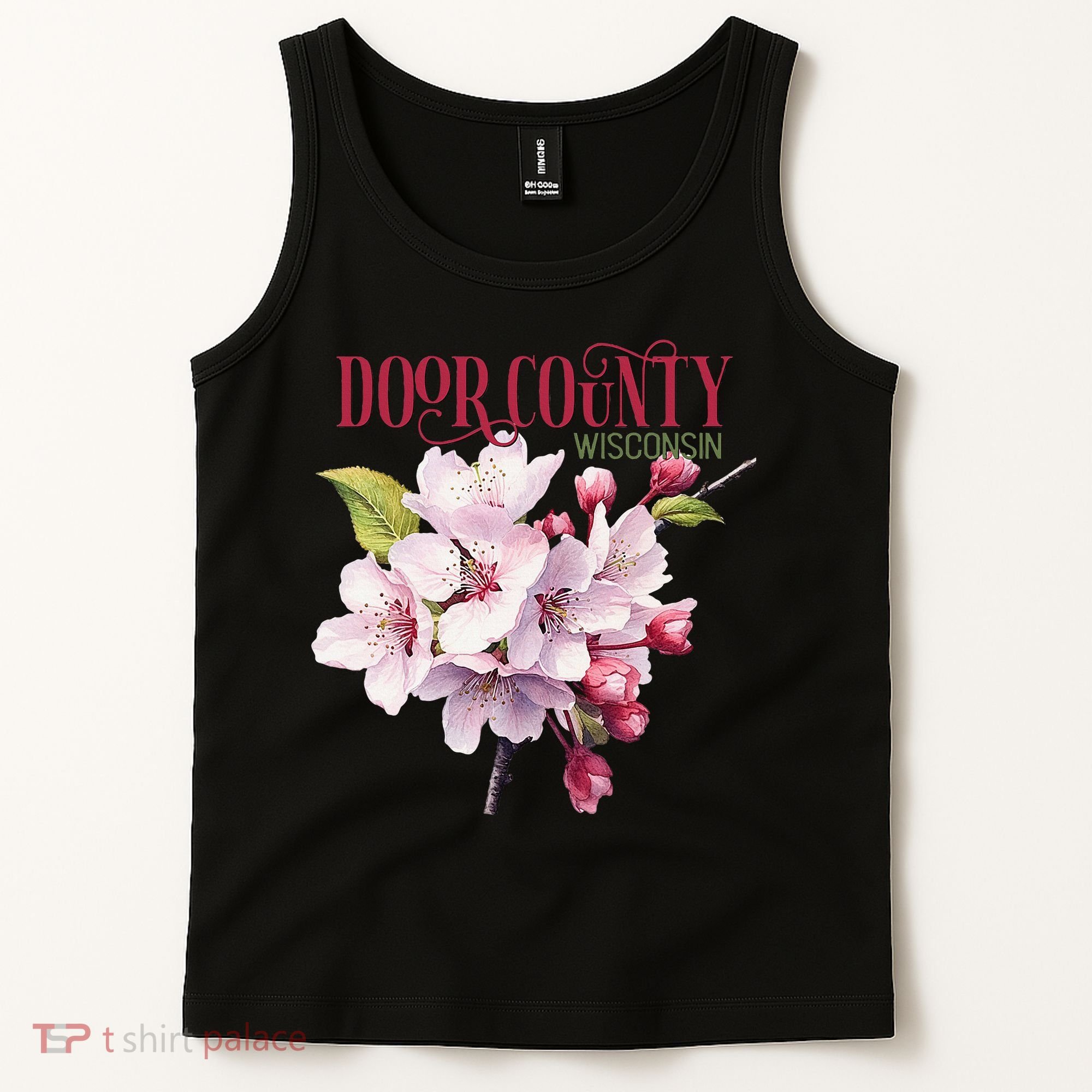 Door County Wisconsin Cherry Blossoms Festival Cherries Tank Top
