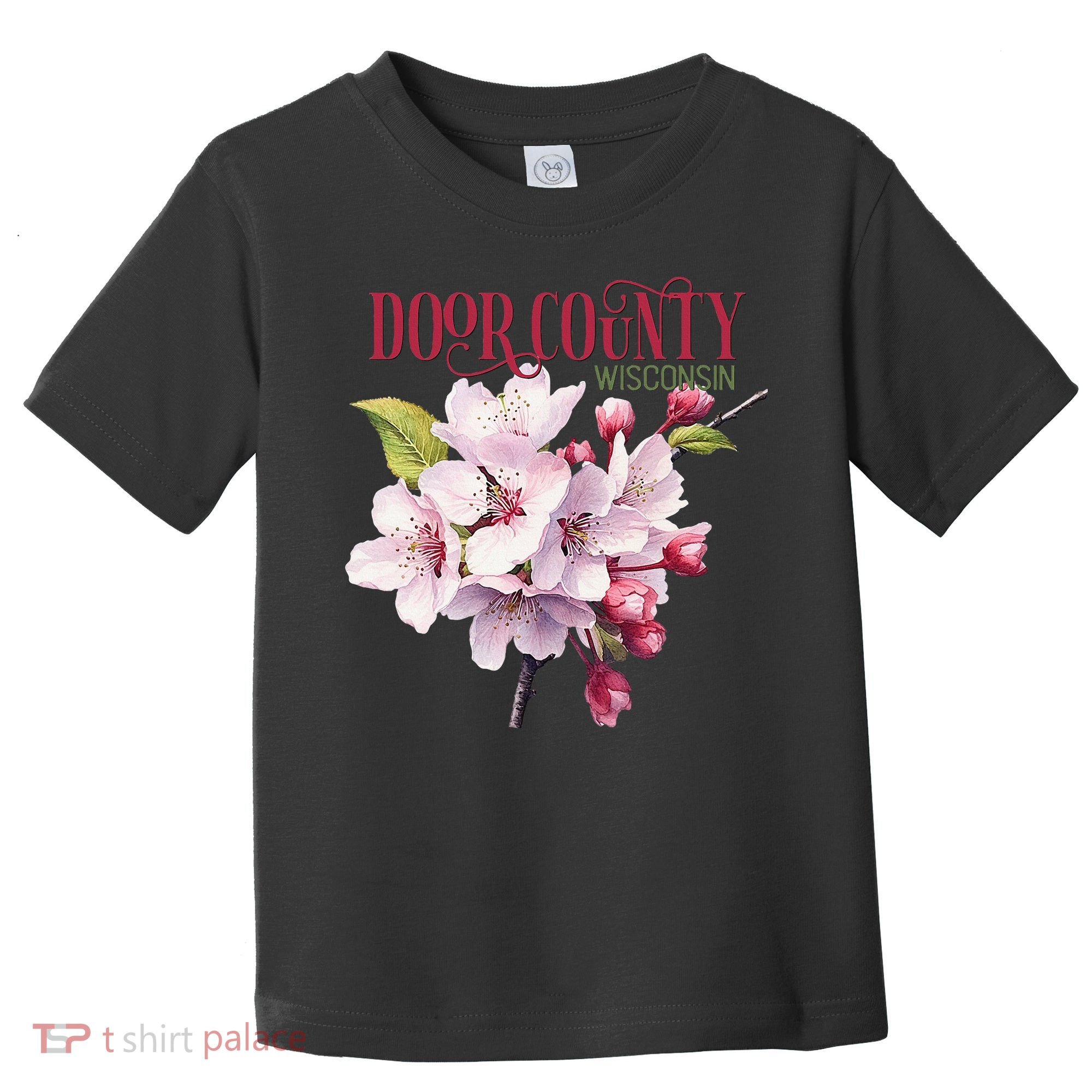 Door County Wisconsin Cherry Blossoms Festival Cherries Toddler T-Shirt