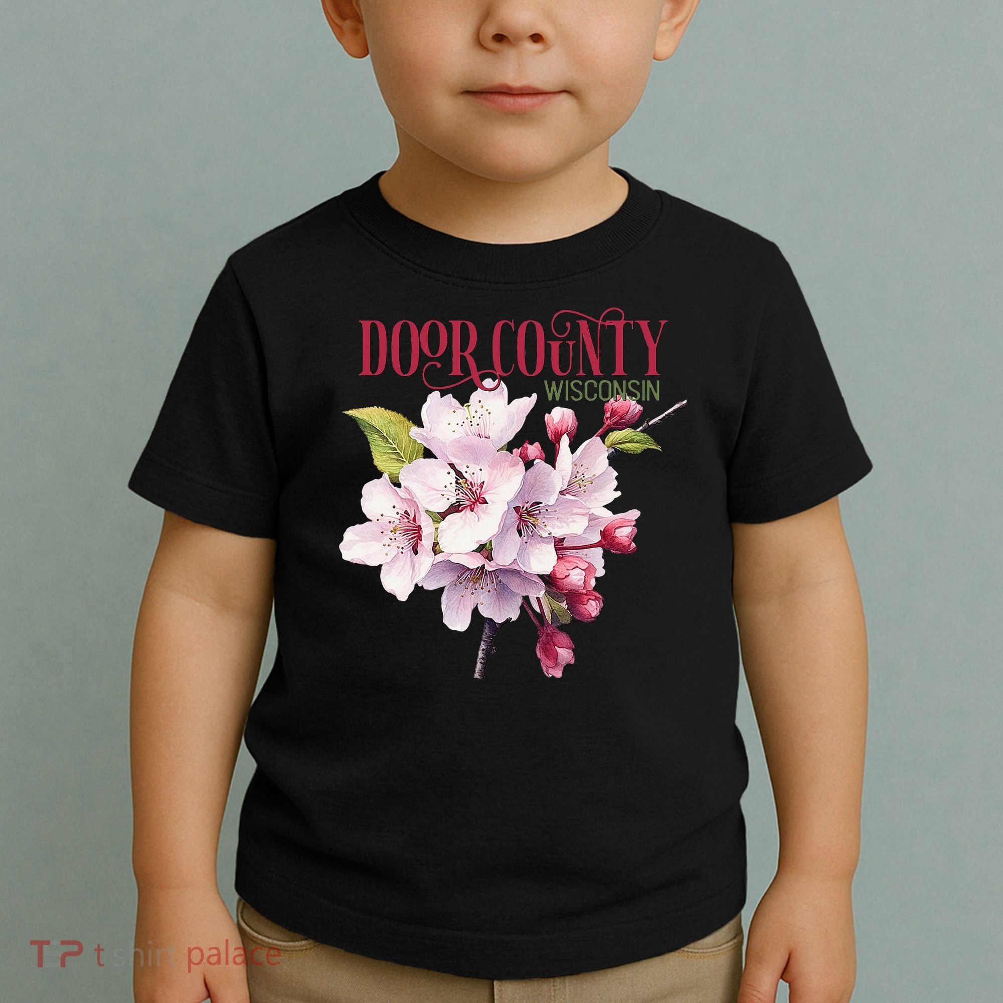 Door County Wisconsin Cherry Blossoms Festival Cherries Toddler T-Shirt