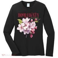 Door County Wisconsin Cherry Blossoms Festival Cherries Women's Long Sleeve Shirt thumb 0