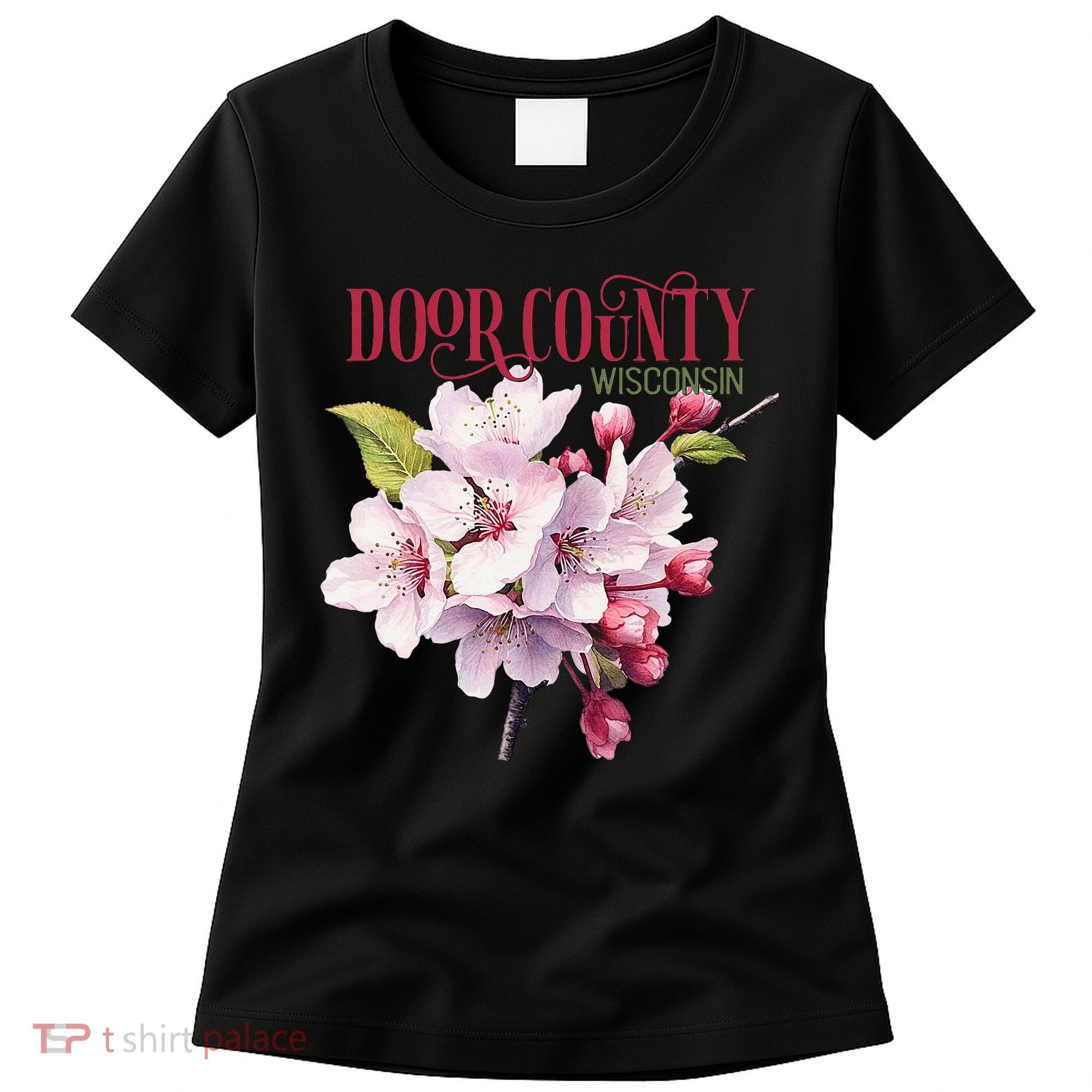 Door County Wisconsin Cherry Blossoms Festival Cherries Women's T-Shirt