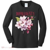 Door County Wisconsin Cherry Blossoms Festival Cherries Kids Long Sleeve Shirt thumb 0