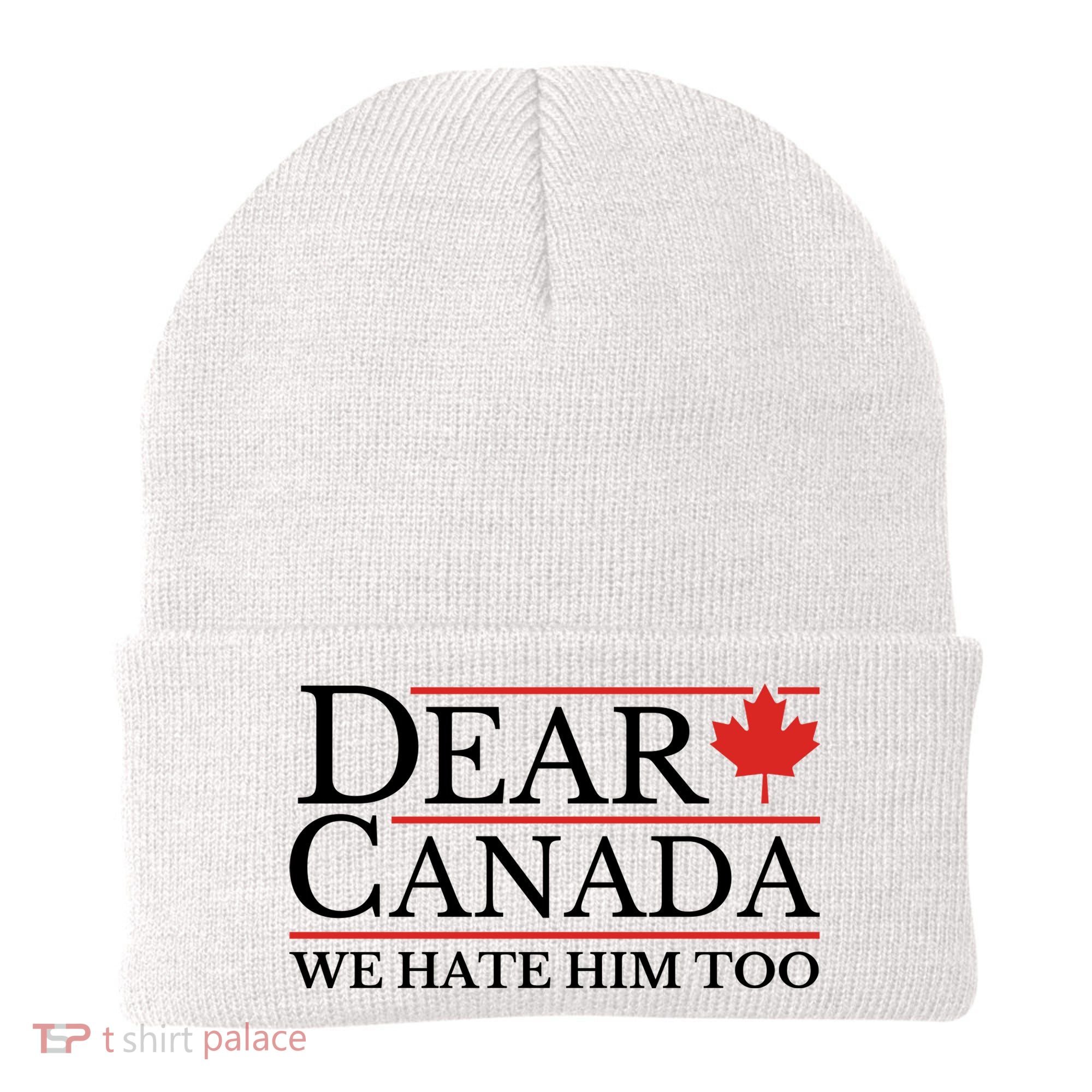 Dear Canada We Hate Him Too Beanie