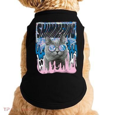 Dazed Cat With Glasses Doggie Tank