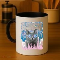 Dazed Cat With Glasses Coffee Mug thumb 4