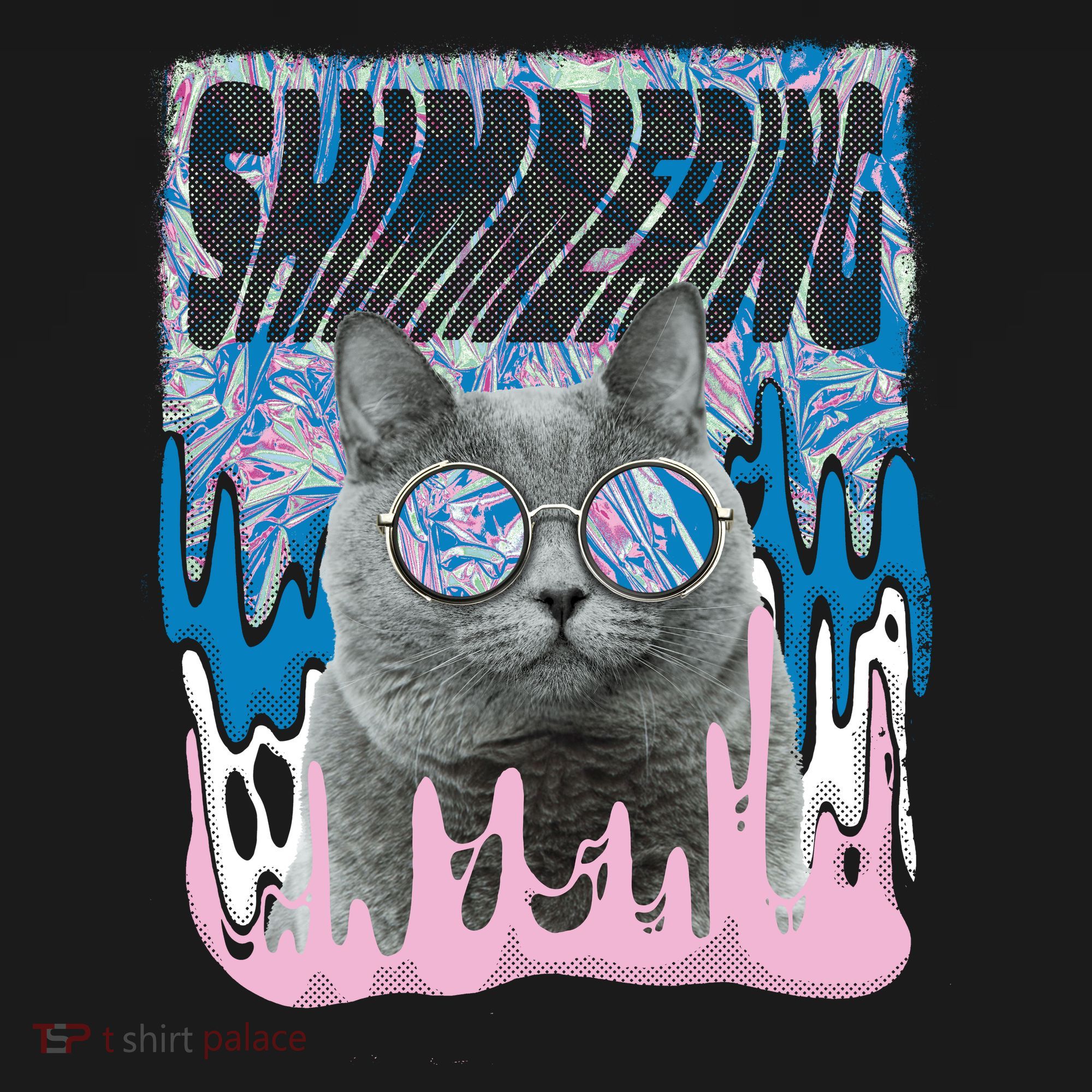 Dazed Cat With Glasses Pajama Set