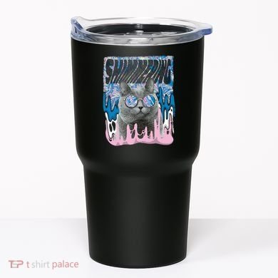 Dazed Cat With Glasses Tumbler