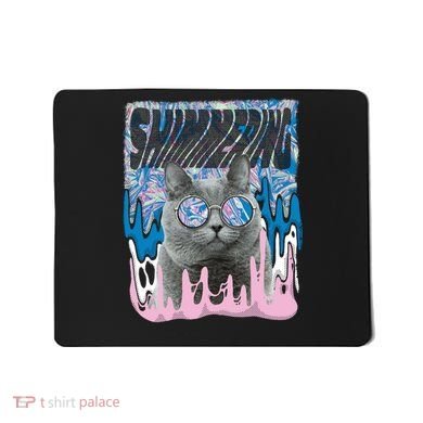 Dazed Cat With Glasses Mousepad