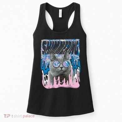 Dazed Cat With Glasses Women's Tank Top