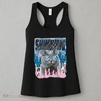 Dazed Cat With Glasses Women's Tank Top thumb 3