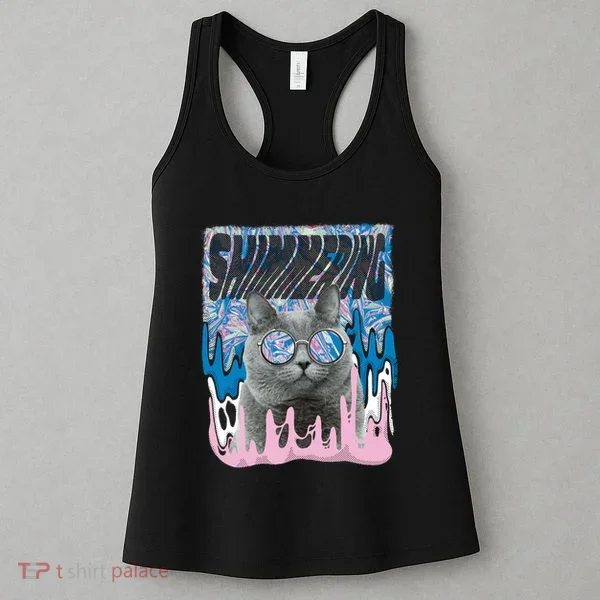 Dazed Cat With Glasses Women's Tank Top
