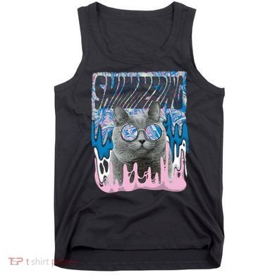 Dazed Cat With Glasses Tank Top