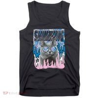 Dazed Cat With Glasses Tank Top thumb 0