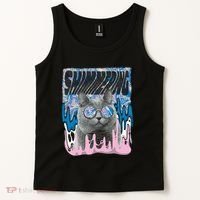 Dazed Cat With Glasses Tank Top thumb 2