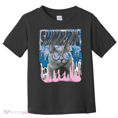 Dazed Cat With Glasses Toddler T-Shirt