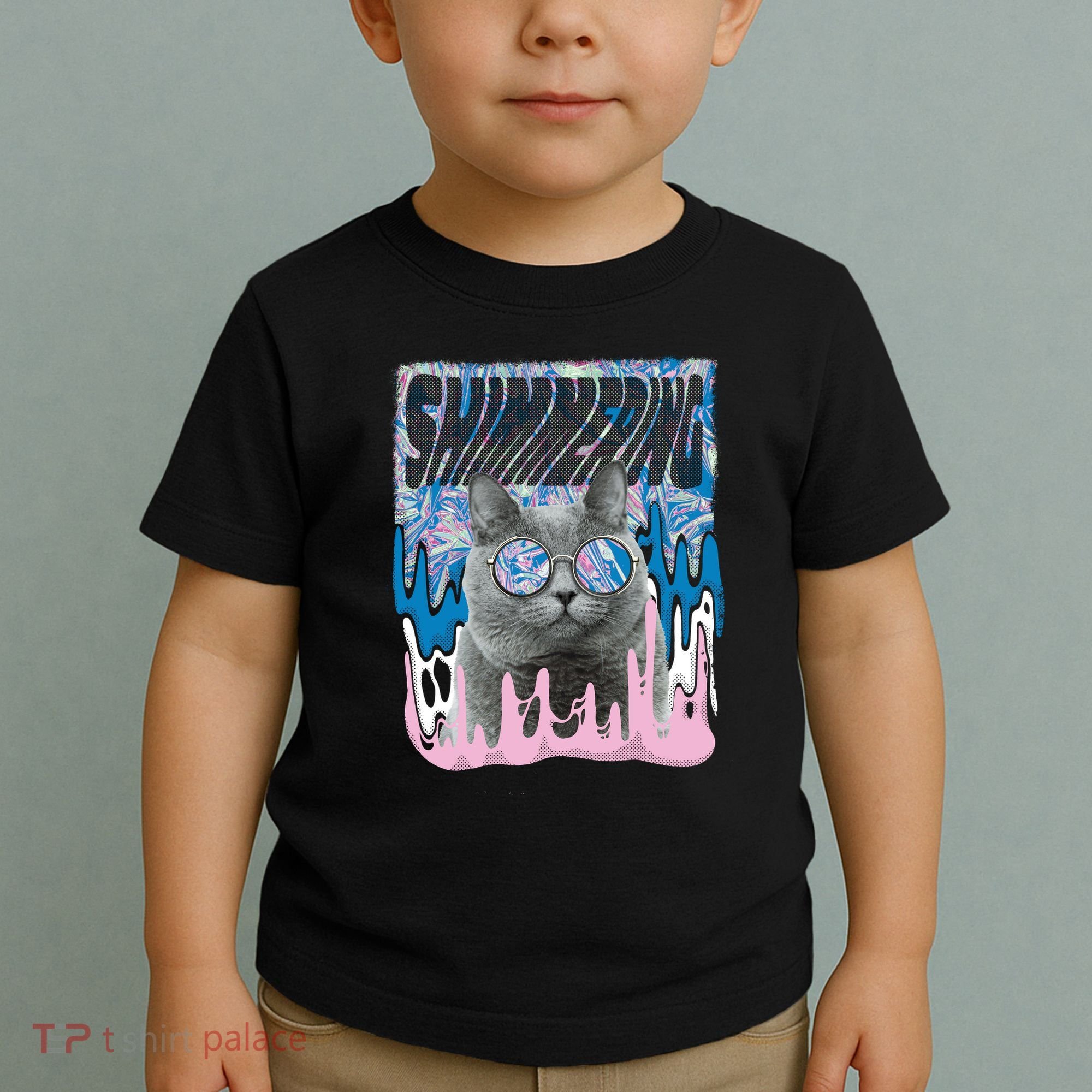 Dazed Cat With Glasses Toddler T-Shirt