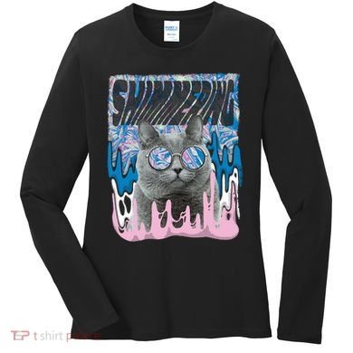 Dazed Cat With Glasses Women's Long Sleeve Shirt