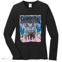 Dazed Cat With Glasses Women's Long Sleeve Shirt thumb 0