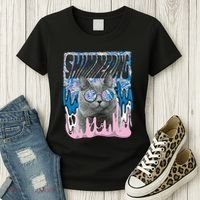 Dazed Cat With Glasses Women's T-Shirt thumb 3
