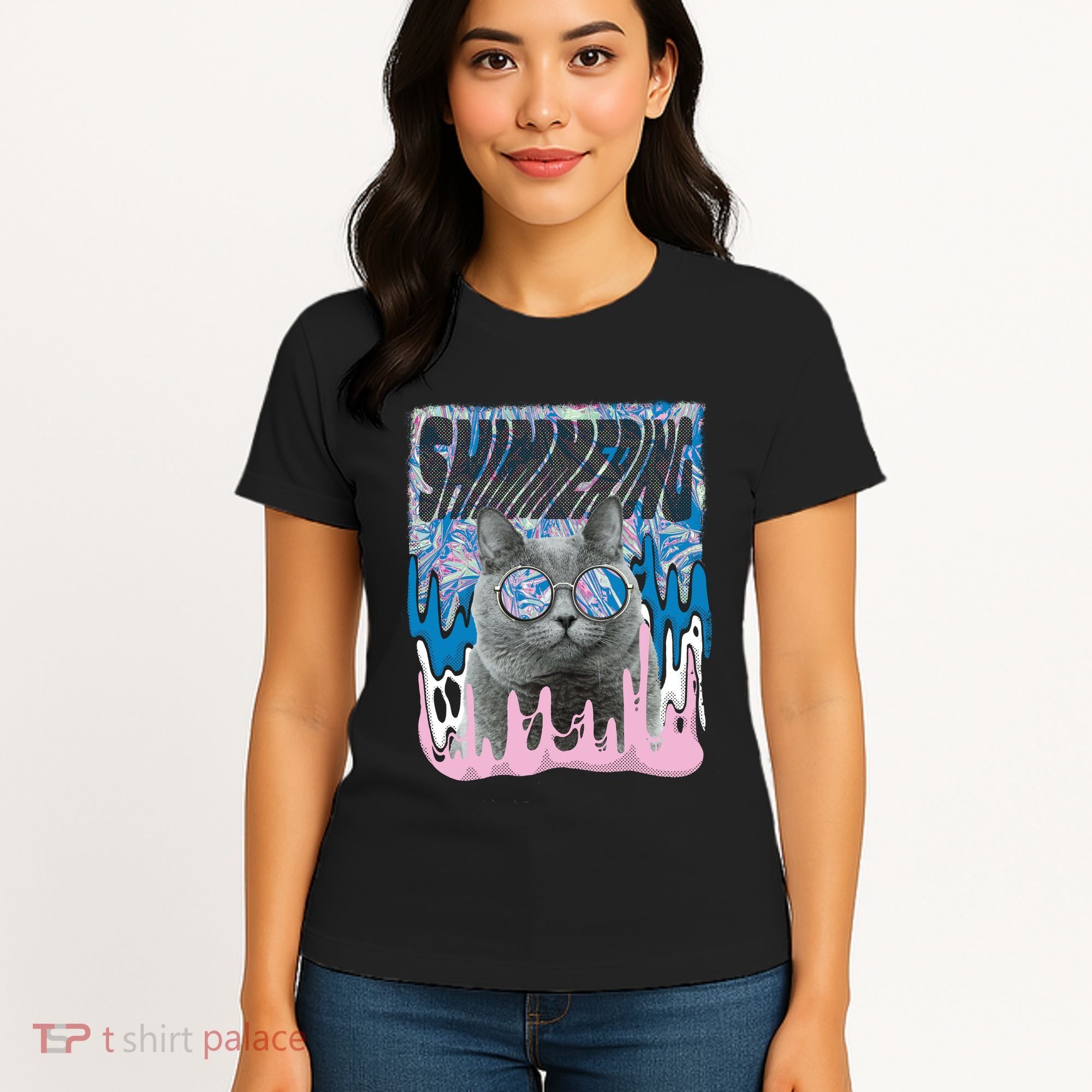 Dazed Cat With Glasses Women's T-Shirt