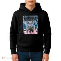Dazed Cat With Glasses Kids Hoodie thumb 4