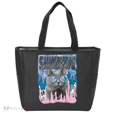 Dazed Cat With Glasses Tote Bag
