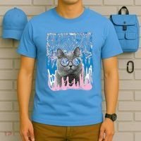 Dazed Cat With Glasses T-Shirt thumb 5