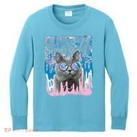 Dazed Cat With Glasses Kids Long Sleeve Shirt thumb 0