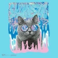 Dazed Cat With Glasses Kids Long Sleeve Shirt thumb 2