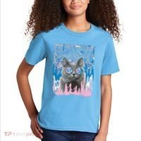 Dazed Cat With Glasses Kids T-Shirt thumb 2