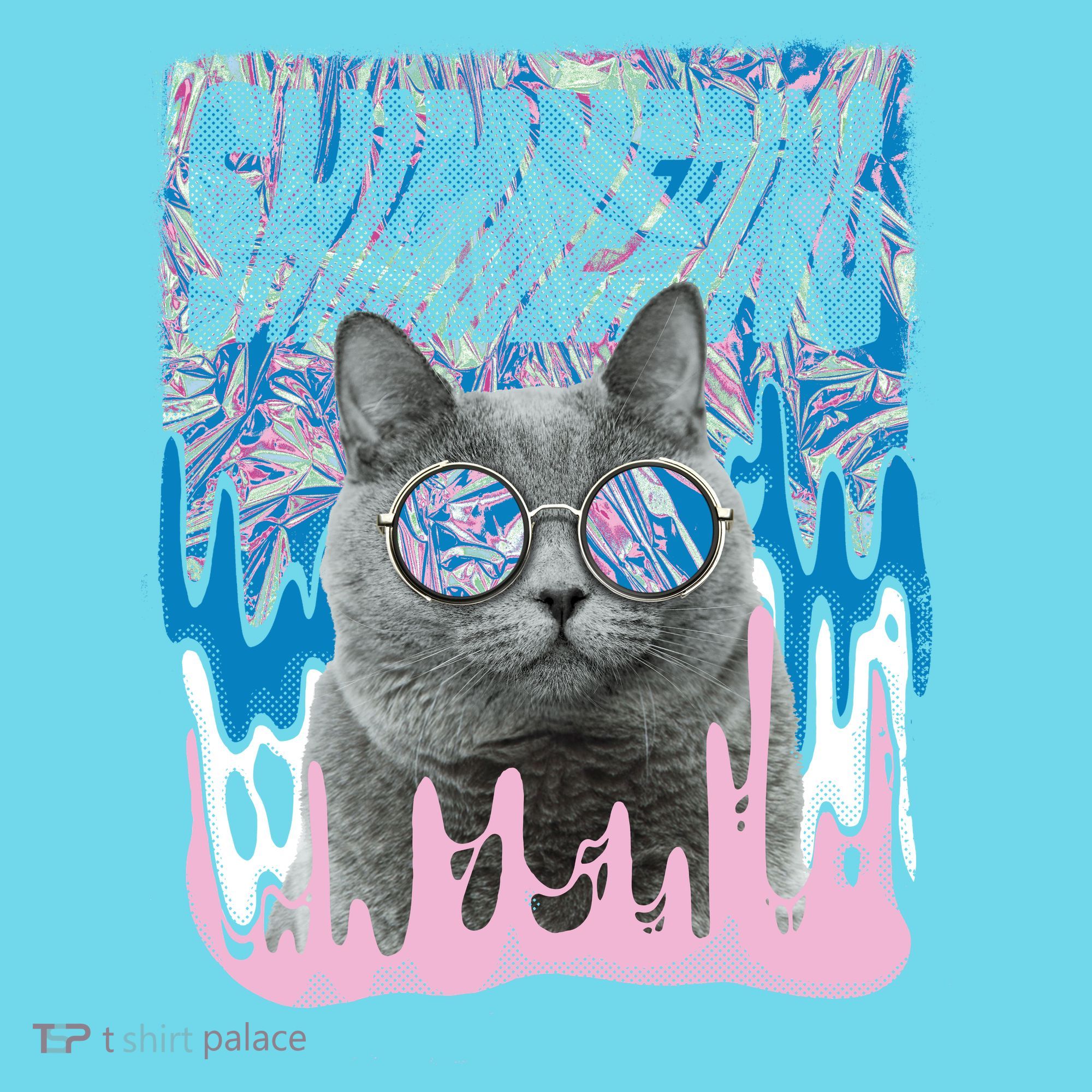 Dazed Cat With Glasses Kids T-Shirt