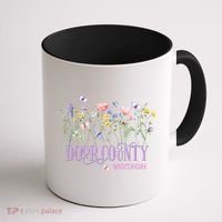 Door County Wisconsin Wildflowers Summer Vacation Souvenir Gift Coffee Mug thumb 1