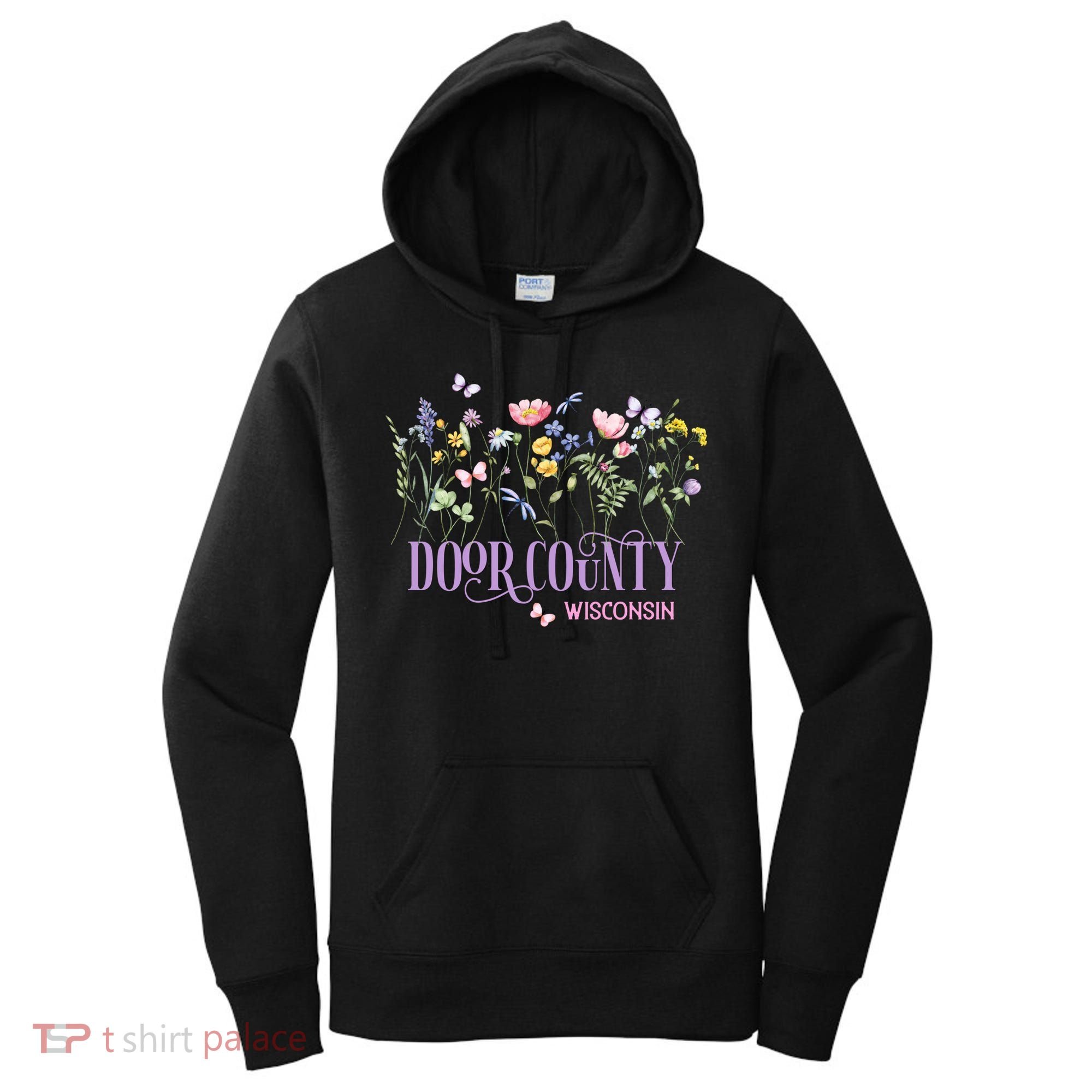 Door County Wisconsin Wildflowers Summer Vacation Souvenir Gift Women's Hoodie