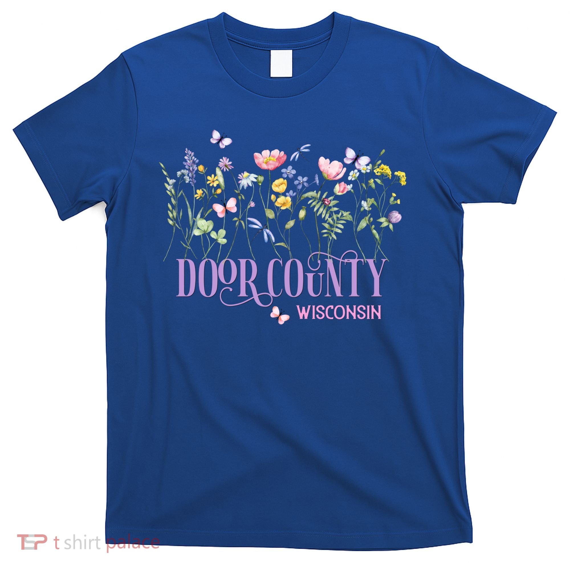 Door County Wisconsin Wildflowers Summer Vacation Souvenir Gift T-Shirt