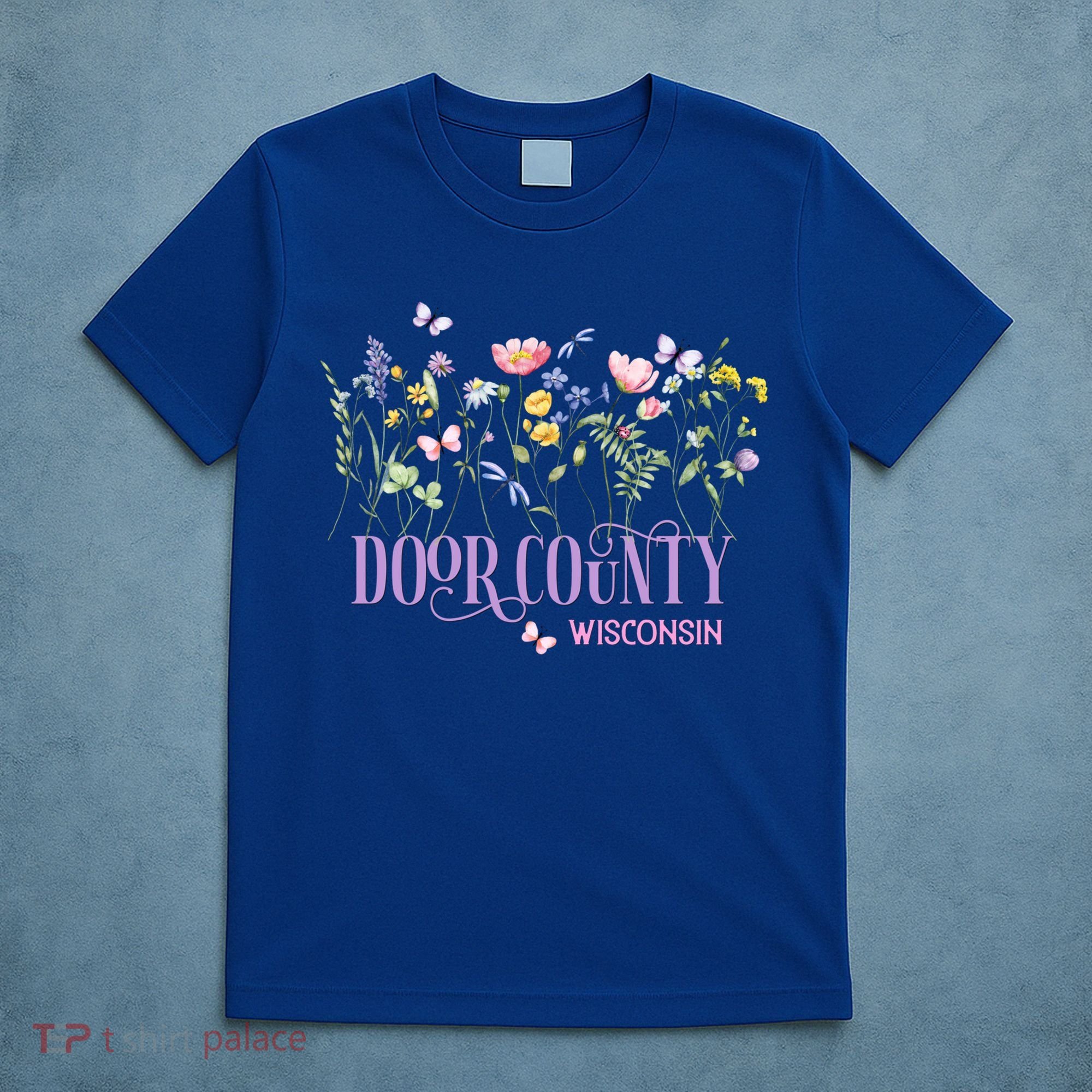 Door County Wisconsin Wildflowers Summer Vacation Souvenir Gift T-Shirt