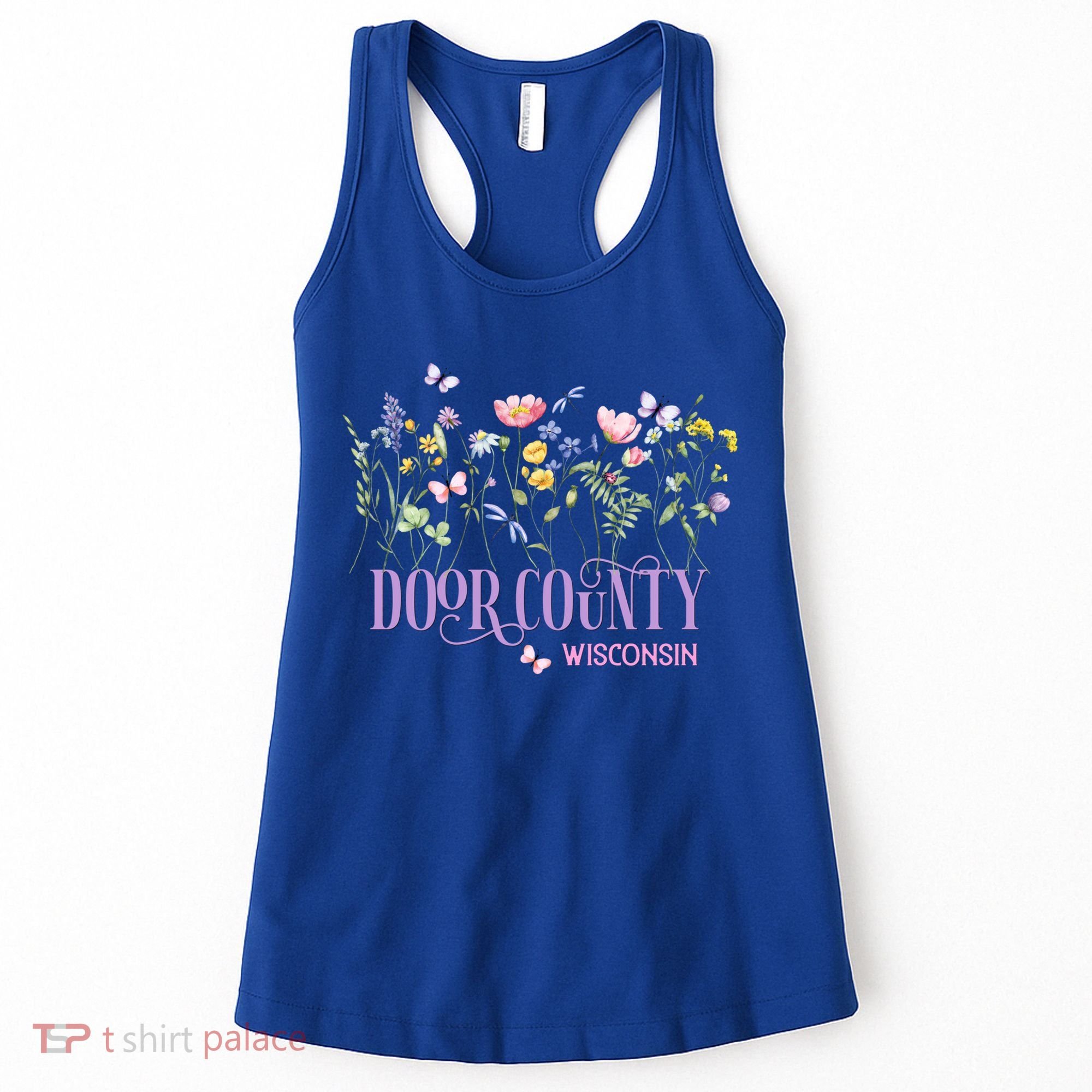 Door County Wisconsin Wildflowers Summer Vacation Souvenir Gift Women's Tank Top