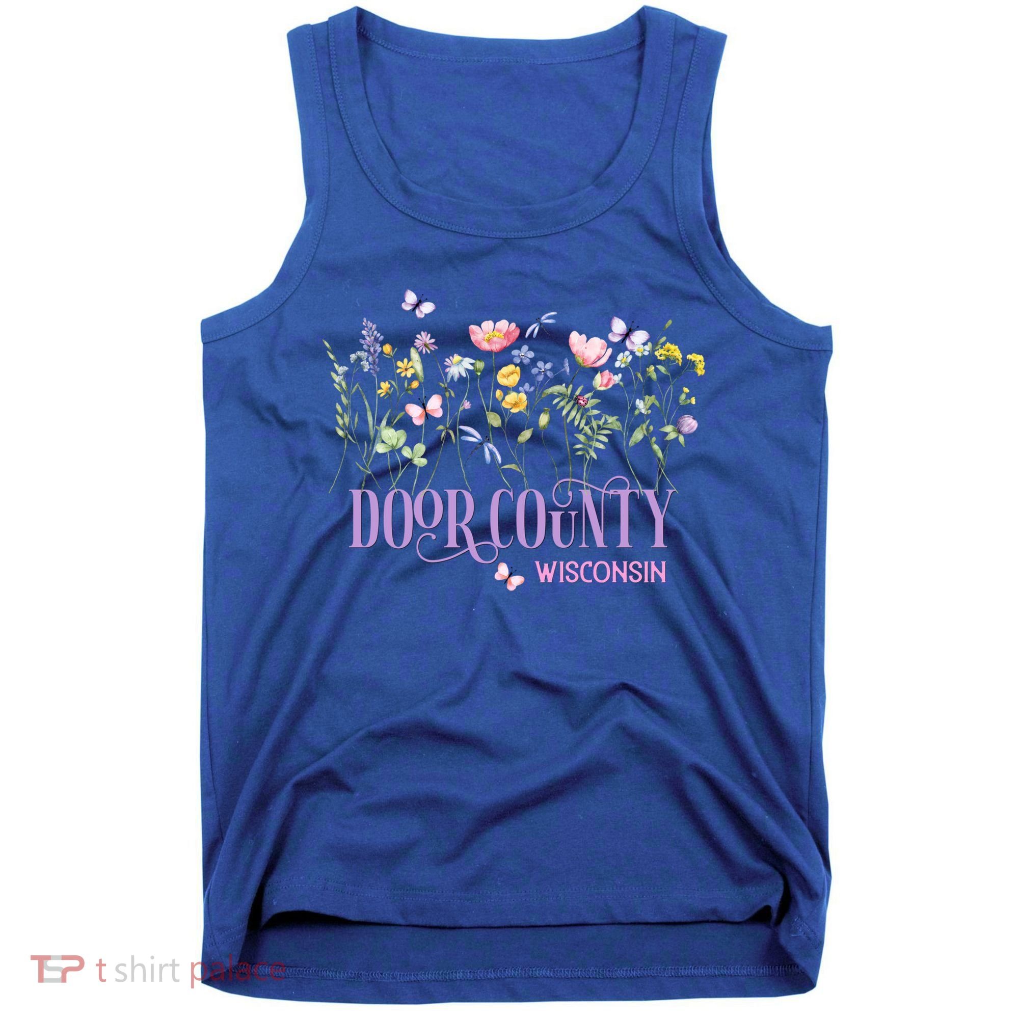 Door County Wisconsin Wildflowers Summer Vacation Souvenir Gift Tank Top