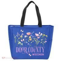 Door County Wisconsin Wildflowers Summer Vacation Souvenir Gift Tote Bag thumb 0