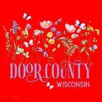 Door County Wisconsin Wildflowers Summer Vacation Souvenir Gift Santa Hat thumb 1