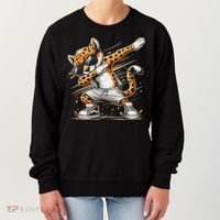 Dabbing Cheetah Wear Glasses Cute Funny Cheetah Animal Women's Sweatshirt thumb 0